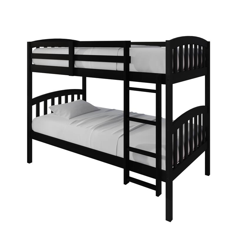 CraftPorch Mid-Century Twin Over Twin Bunk Bed