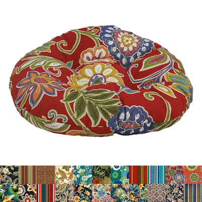 18-inch Round Indoor/Outdoor Footstool Cushion (Cushion Only) - 18 x 18