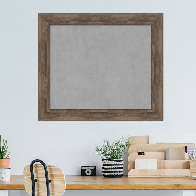 Amanti Art Hardwood Mocha Framed Magnetic Board