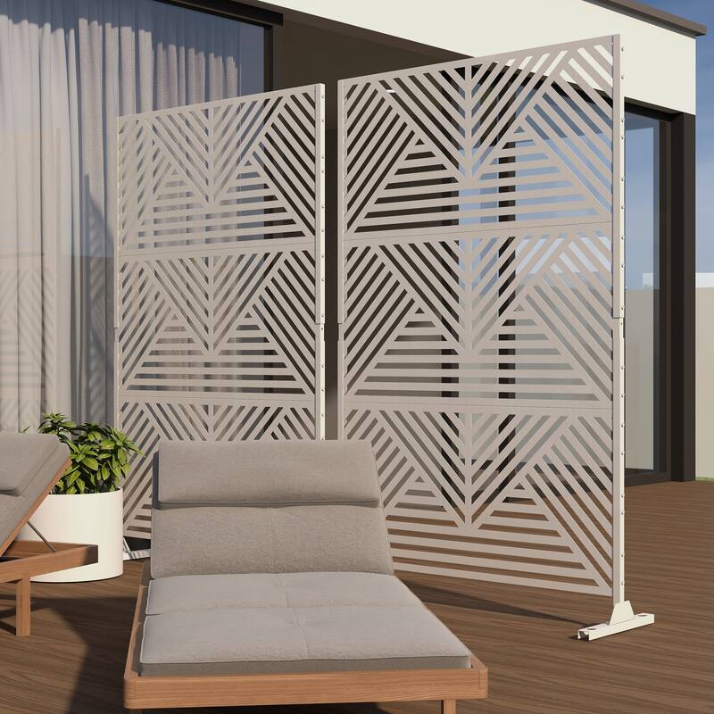 Outdoor Free Standing Metal Privacy Screen