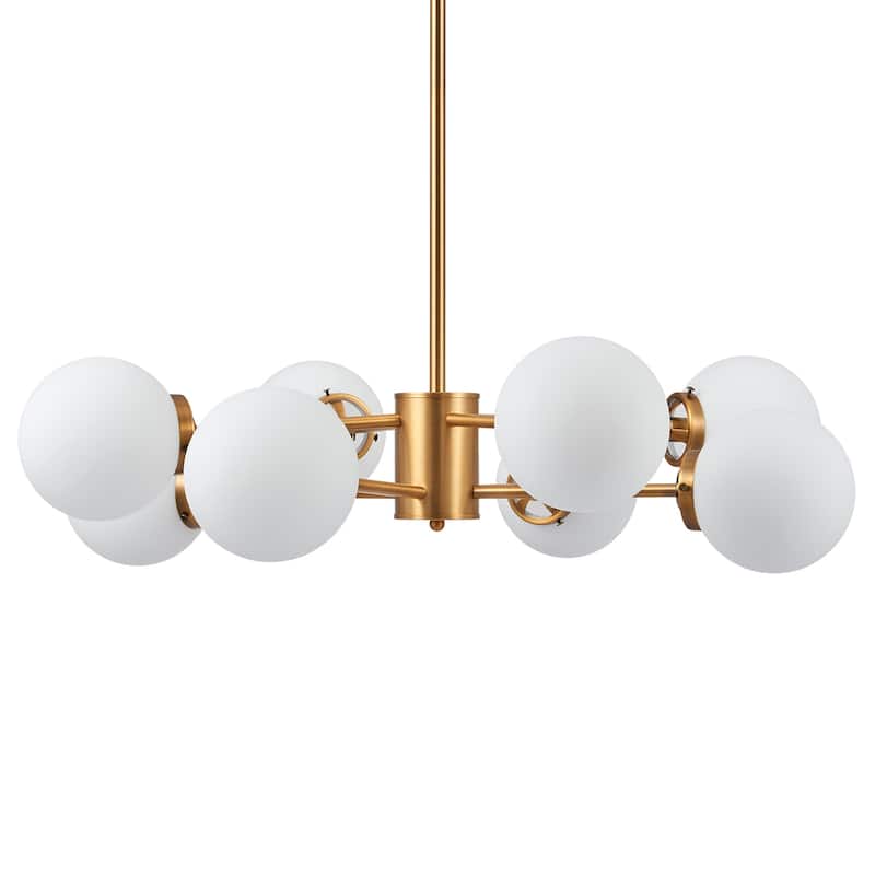 CO-Z Modern Brass 8-light Linear Sputnik Chandelier