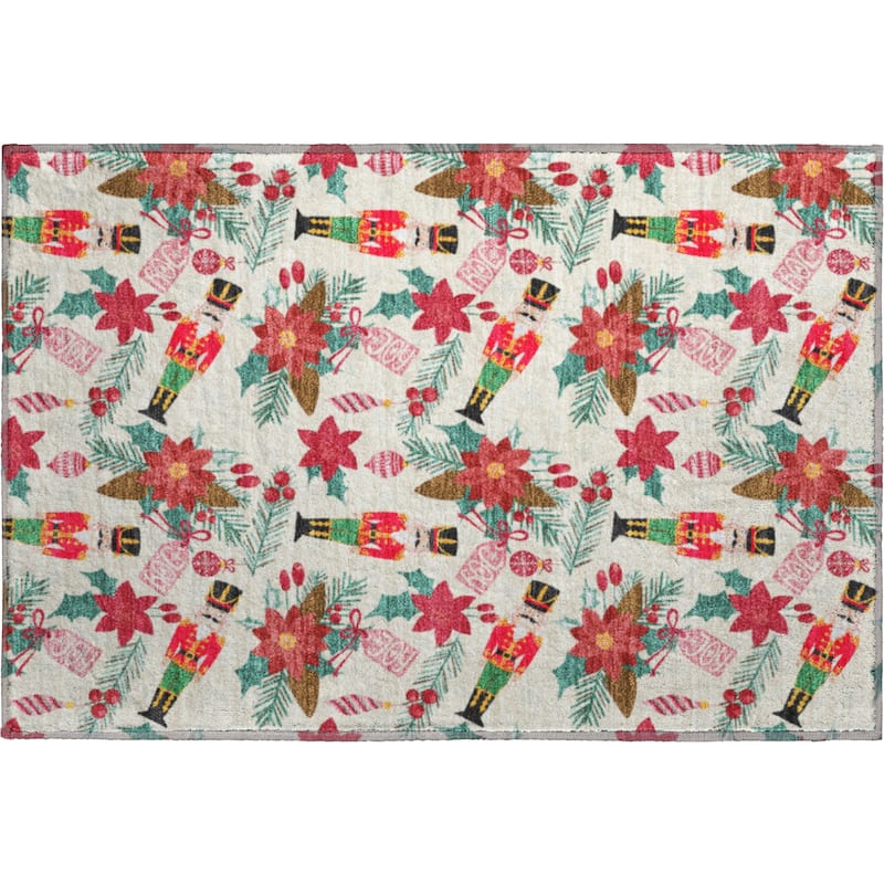 Premium Washable Super Soft Holiday Nutcracker Mayfield Rug