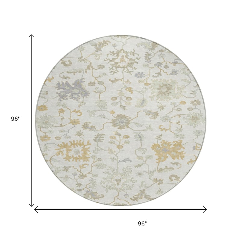 HomeRoots Floral Transitional Rectangle Outdoor Rug