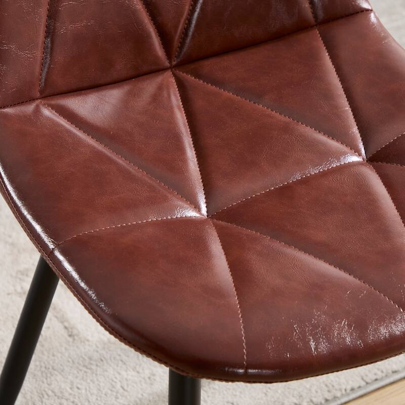 Dining Chairs Set of 2 with Metal Legs and High Back