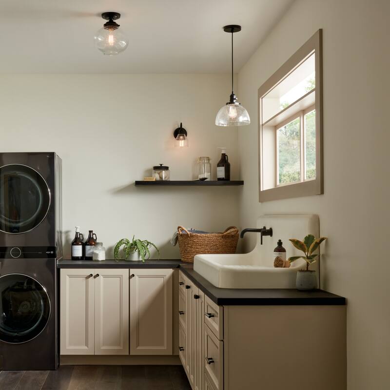 Kichler Lighting Avery 10.25 in. 1-Light Black Bowl Mini Pendant Light