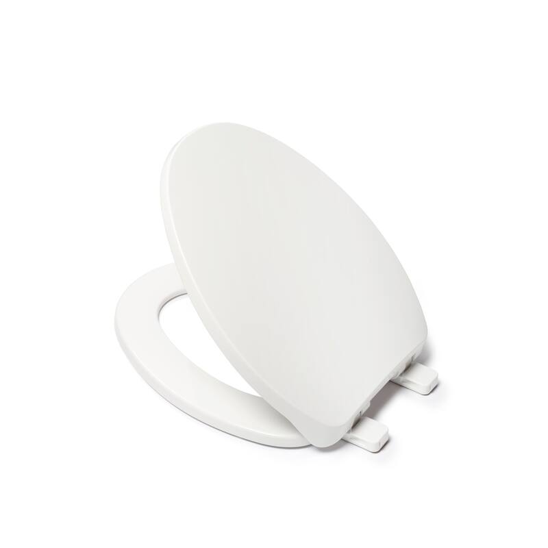 Croydex Barkley Stick Tight Elongated Toilet Seat, White