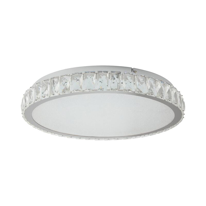 Crystal LED Ceiling Light,19.7" Flush Mount,45W Dimmable Modern Fixture, Energy-Saving,Perfect for Living Room, Bedroom, Kitchen