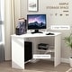 preview thumbnail 13 of 22, HOMCOM Corner Computer Desk with Storage Shelf, Writing Table Study Workstation for Home Office