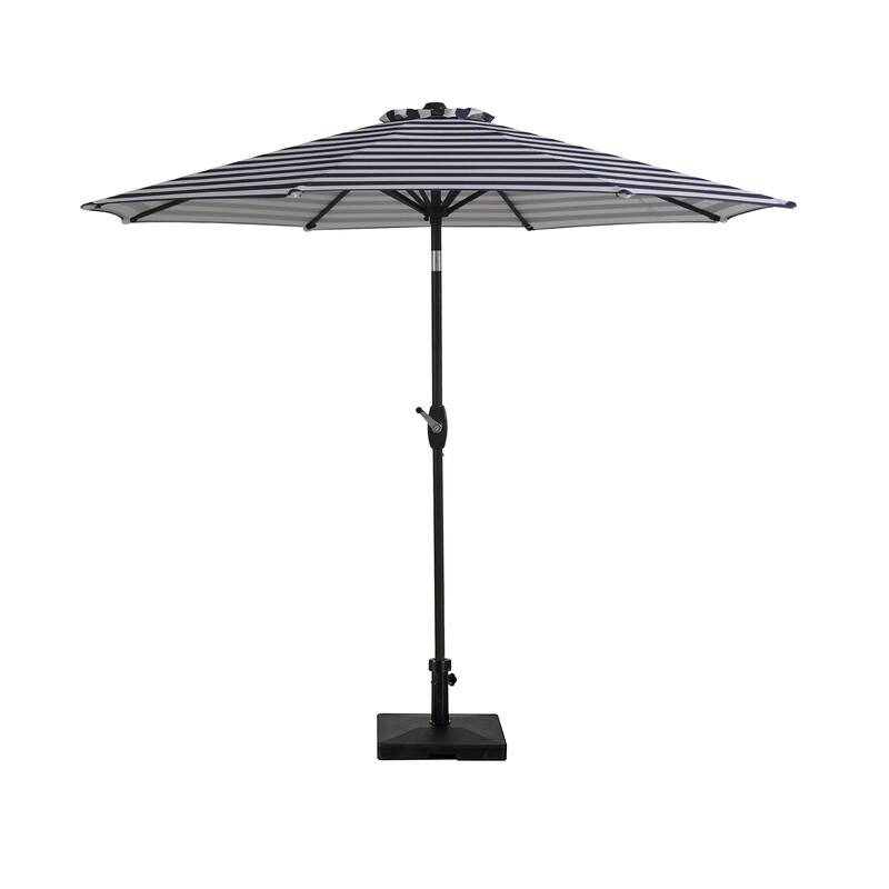 Brock 9-Foot Market Patio Umbrella with Concrete Base Weight Stand Included