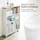 preview thumbnail 6 of 8, Yamazaki Home Rolling Storage Cart, Steel, Minimal Assembly - L 18.7 x W 5.12 x H 26.97 inches