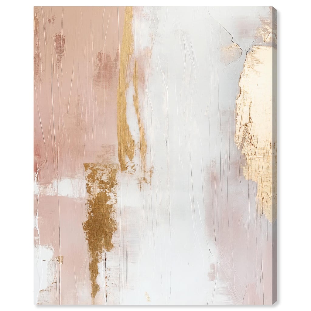 Golden Glow on Pink Canvas by Art Remedy, Gallery Wrapped
