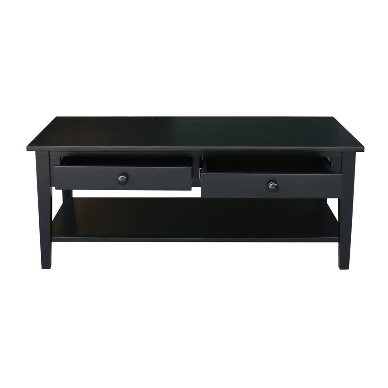 Spencer Solid Parawood Coffee Table - 48 in. W x 24 in. D x 19 in. H