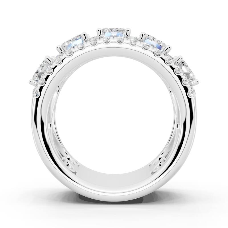 Auriya 14k Gold 3 1/2ctw Emerald Lab Grown Diamond Anniversary Ring (E-F VS)