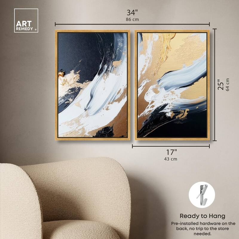 Forces II Canvas Set of 2 by Art Remedy