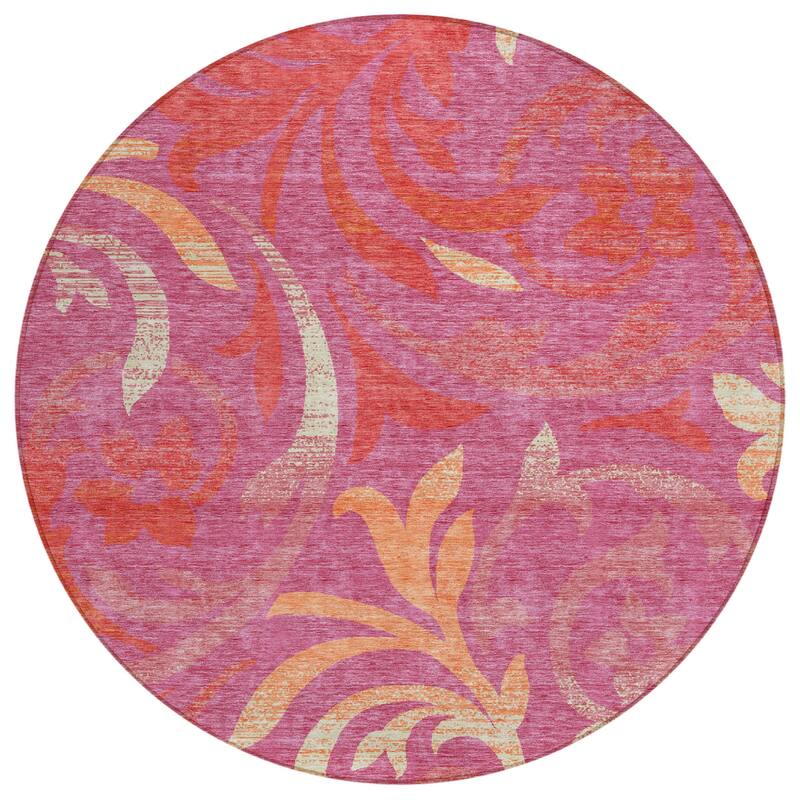 HomeRoots Floral Transitional Rectangle Outdoor Rug
