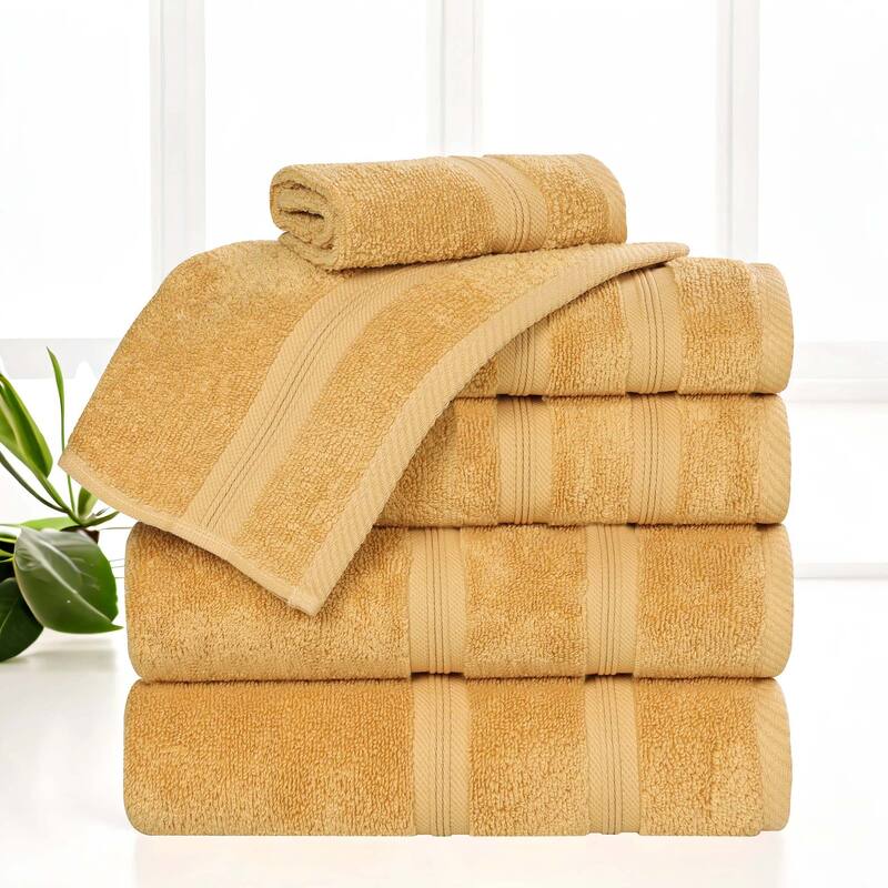 Superior Smart Dry Zero Twist Cotton 6-Piece Assorted Towel Set