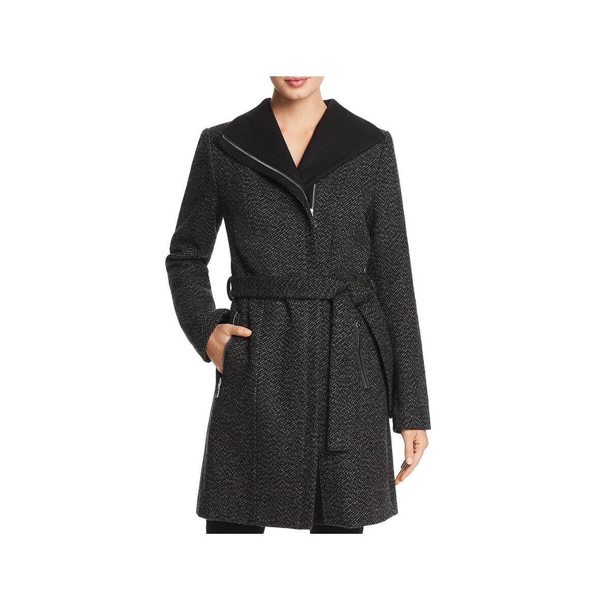 Shop T Tahari Womens Eva Wool Coat Winter Night Out Overstock