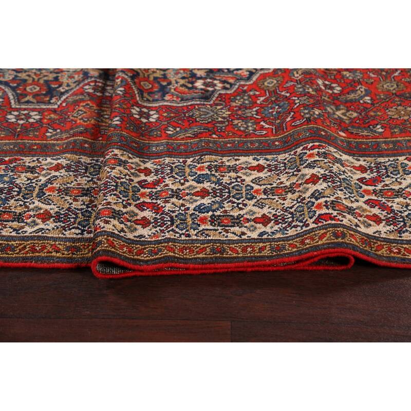 Pre-1900 Antique Malayer Persian Wool Runner Rug Hand-knotted Carpet - 6'10" x 16'9"