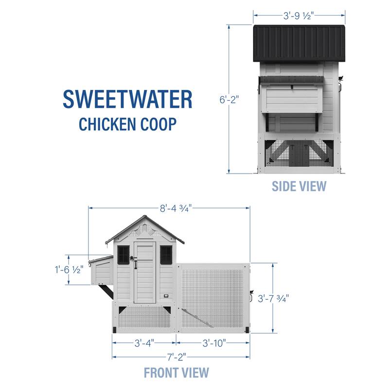Backyard Discovery Sweetwater Cedar Wooden Chicken Coop, 4-6 Chickens