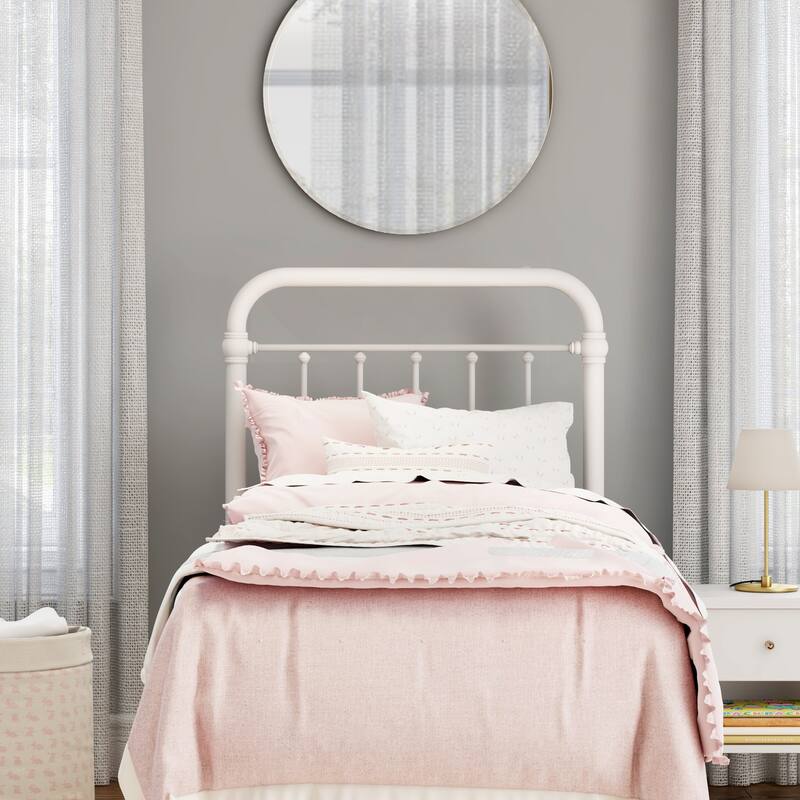 Hillsdale Kirkland Metal Headboard, White - Twin