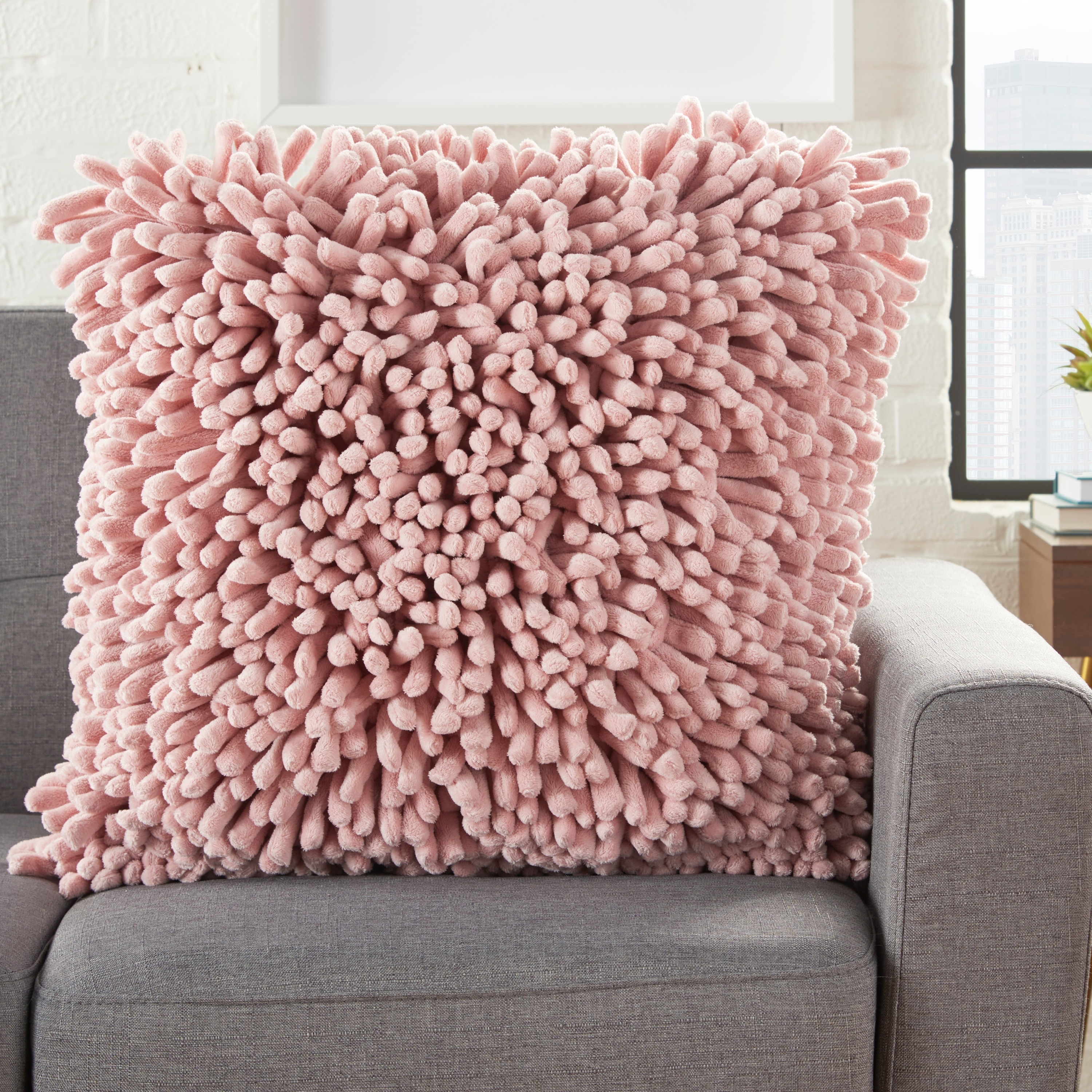 Nourison Mina Victory Velvet Sponge Finger Throw Pillow
