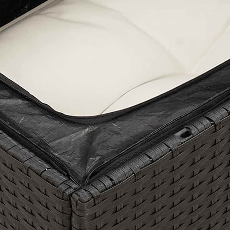 vidaXL Garden Sofa Set Black, Cream White - 21.7 x 21.7 x 14.6