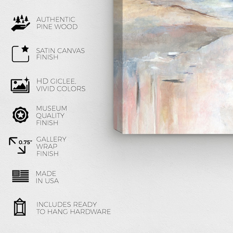 Wynwood Studio Canvas Fashion and Glam The Mirror Window Pink and Pastel Pink Modern & Contemporary Wall Art Canvas Print