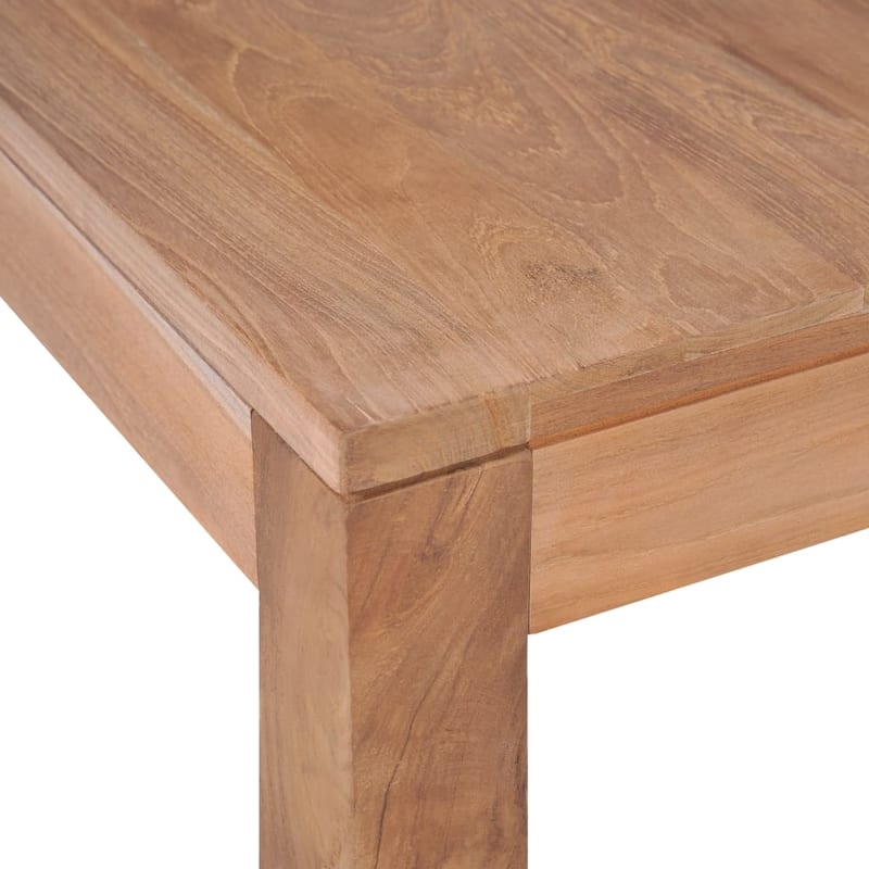vidaXL Coffee Table End Table Sofa Table Solid Wood Teak with Natural Finish - 23.6"x23.6"x15.7" (L x W x H)