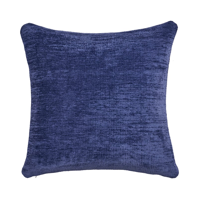 Sevita Transitional Solid Chenille Indoor Throw PIllow - 20" x 20" - Navy