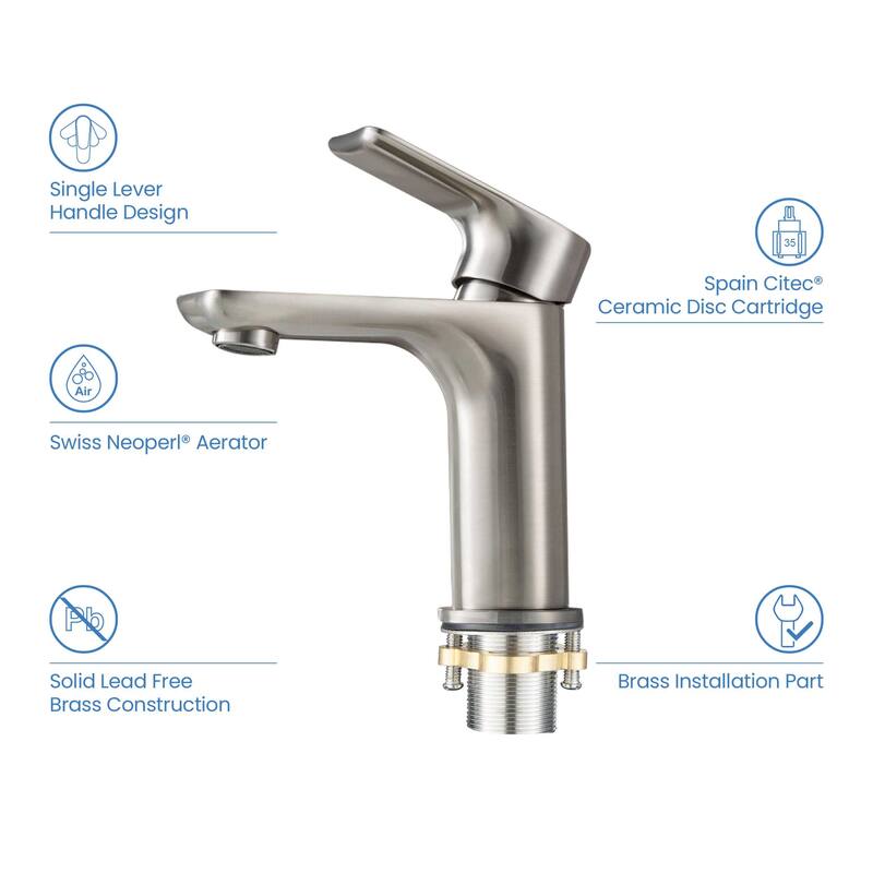 Tender Single Handle Bathroom Sink Faucet