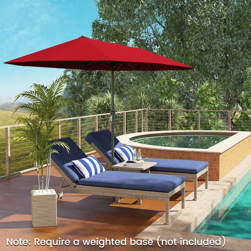 Costway 13 FT Large Patio Umbrella Outdoor Double-Sided Table Market - See Details