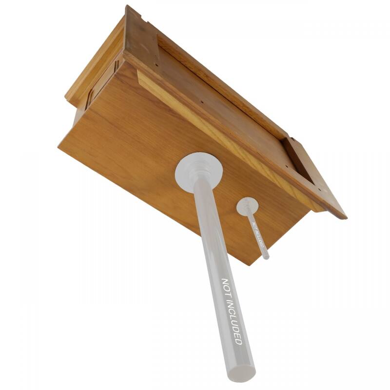 Wooden High Tank Toilet Part - Tank Light Oak Raised Tank with Mounting Hardware Renovators Supply
