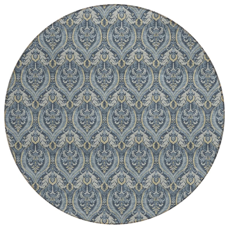 Rami Graceful Floral Weather Resistant Classic Meets Modern Outdoor Rug