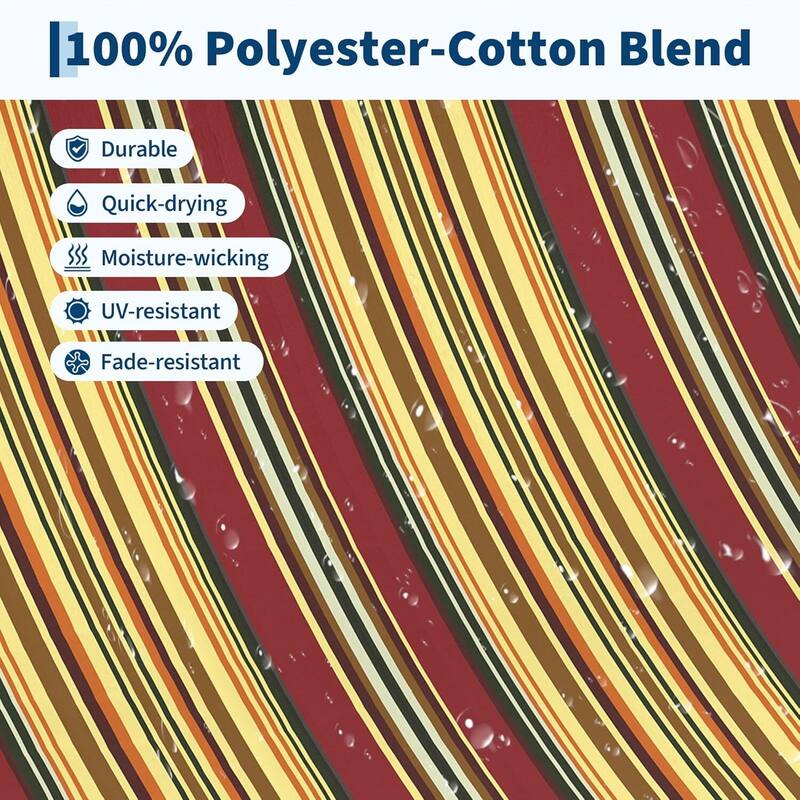 Double Quilted Fabric Hammock, 450 LBS Capacity for Outdoor Patio Backyard Poolside