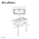 preview thumbnail 11 of 68, Claire Ceramic Console Sink White Basin Gold Legs