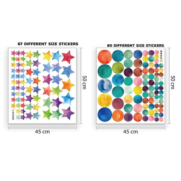 dimension image slide 0 of 2, Walplus Watercolour Universe Planets Space Wall Sticker Nursery Decor