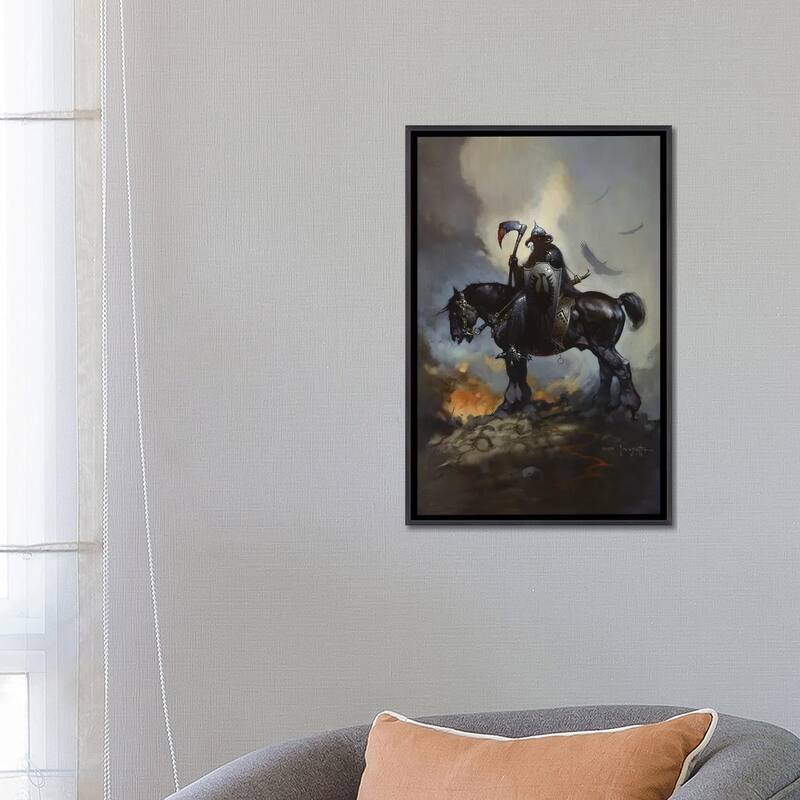 iCanvas "Death Dealer" by Frank Frazetta Framed