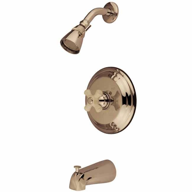 Kingston Brass Restoration Tub and Shower Trim Package with 1.8 GPM - Polished Brass