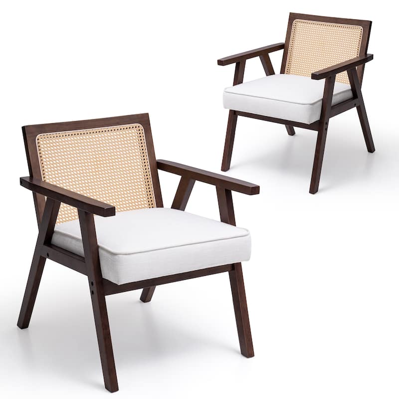 Double Papasan Chair Loveseat Oversized All-weather PE Rattan Chair with Cushion