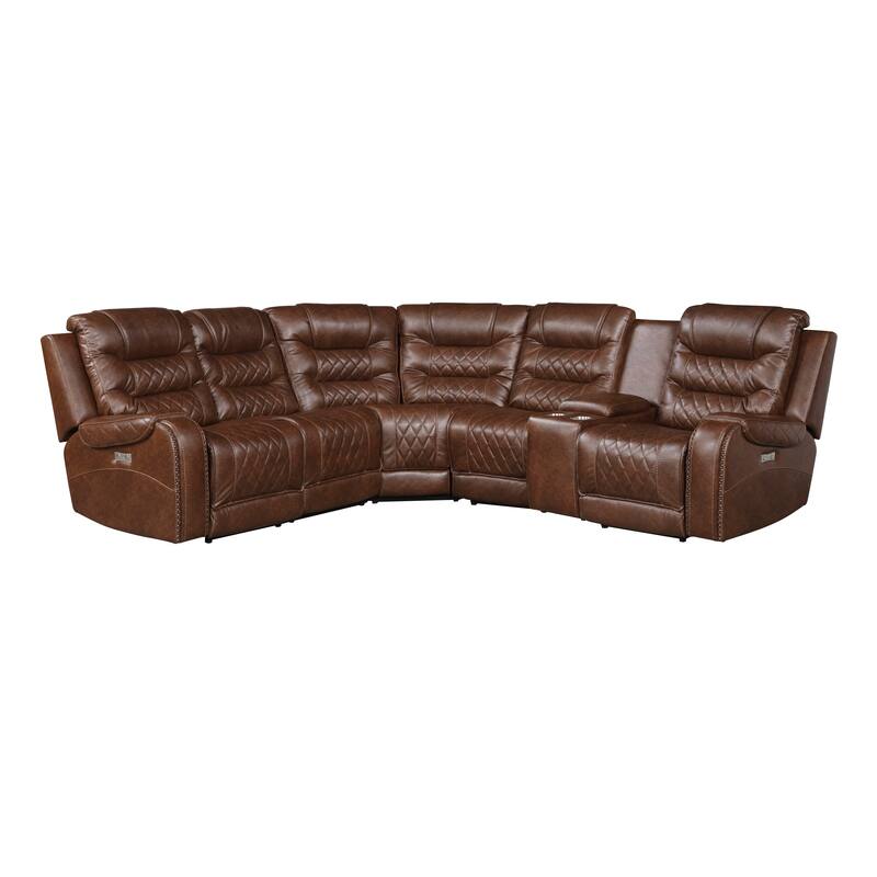 Lenci Modular Power Reclining Sectional Sofa - Brown