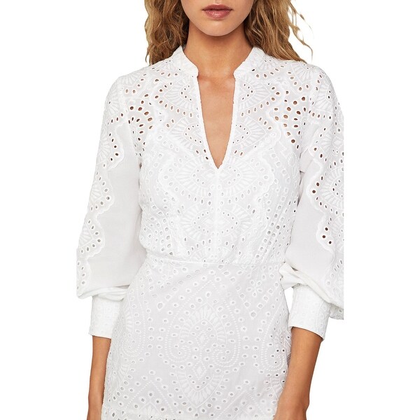 bcbg white shirt dress