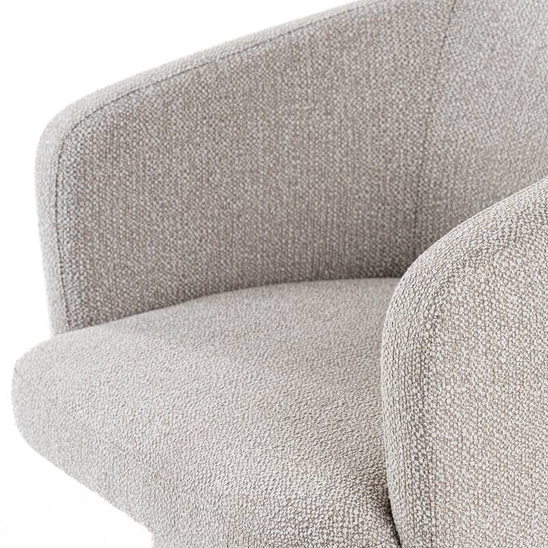 Modrest Linton Modern Light Grey Fabric Dining Chair