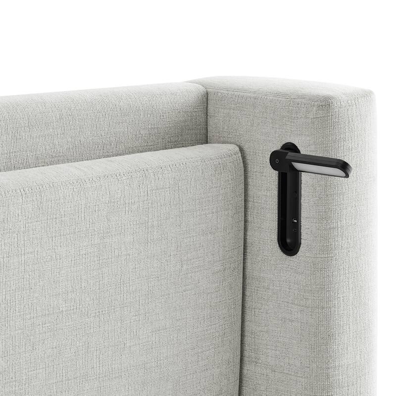 Stanford Upholstered Wingback Bed