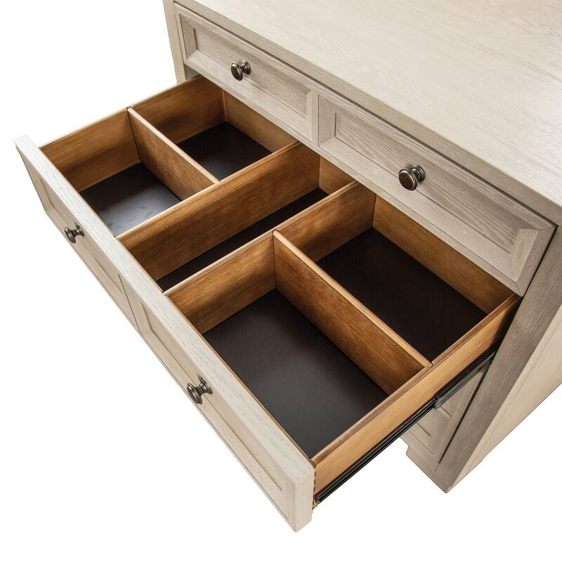 Furniture of America Durem Modern Tawny Brown Executive Desk with 2 Bookcases and File Cabinet Set