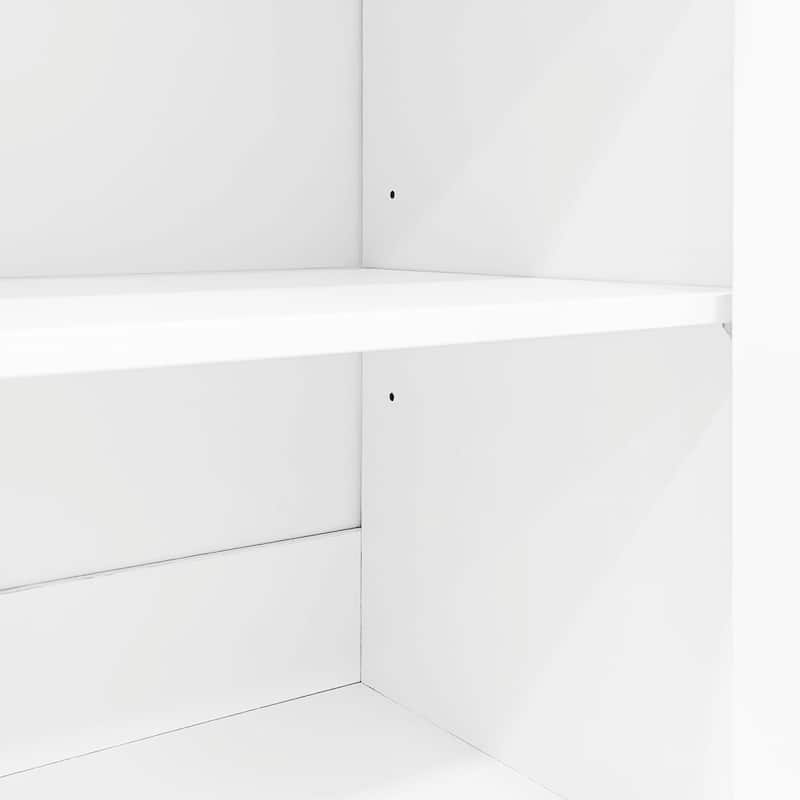 4-Piece Modern Entertainment Center Wall Unit with Bookshelves - All-in-1 Large TV Stand for TVs Up to 80"