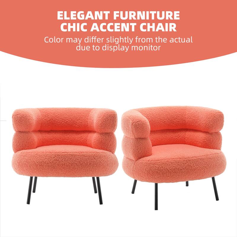 XINMICS Modern Accent Chair Upholstered Armchair for Living Room, Bedroom