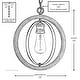preview thumbnail 6 of 5, Luxury Vintage Pendant Light, 14"H x 12"W, with Modern Farmhouse Style, Galvanized Steel Finish by Urban Ambiance
