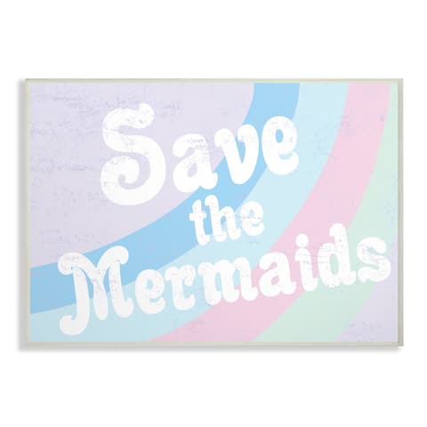 Stupell Industries Save The Mermaids Wall Art - Purple