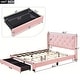 preview thumbnail 19 of 17, Queen Size Upholstered Platform Bed, with Button Tufted Upholstered Headboard and 2 Drawers,
