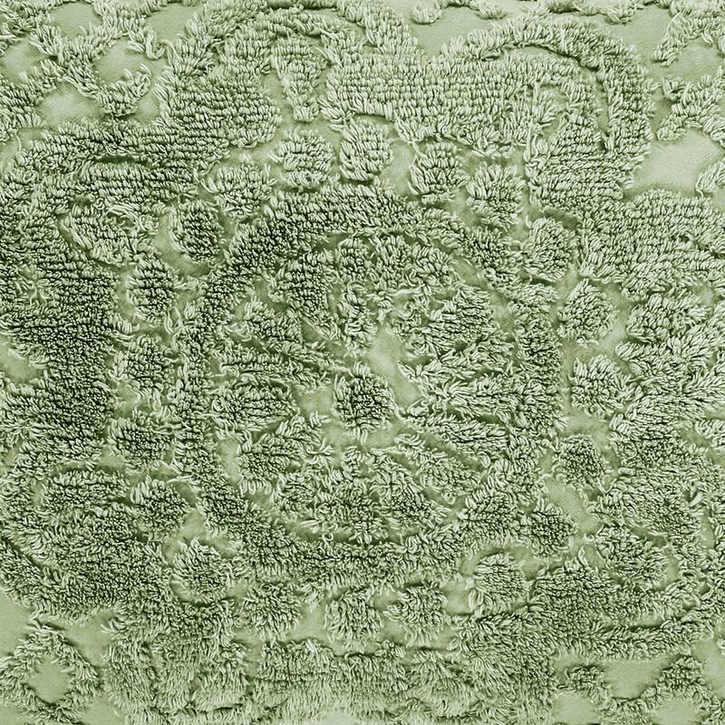 King Wedding Ring Tufted Chenille Bedspread - Blue